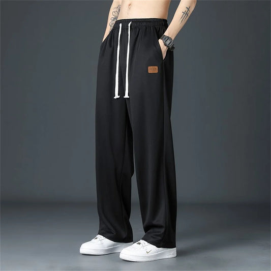 Black Straight Pants for Men's