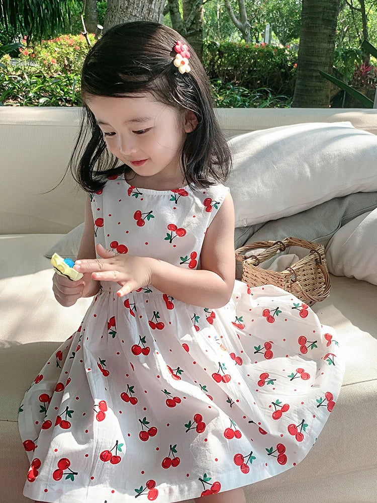 Girls' Dress Summer 100% Cotton Baby Sundress 1-7 Years Kids Princess Dress