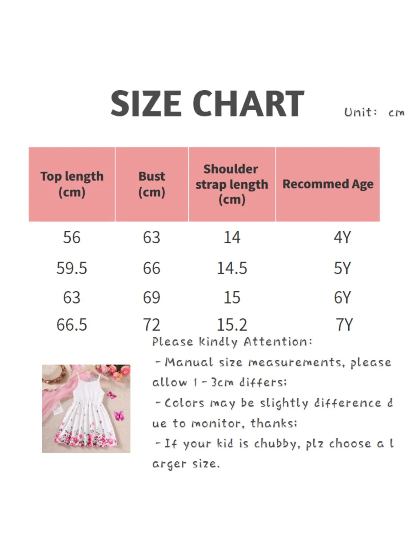 Kids Girl Summer New Sling Dress for Children Girl 4-7 Years