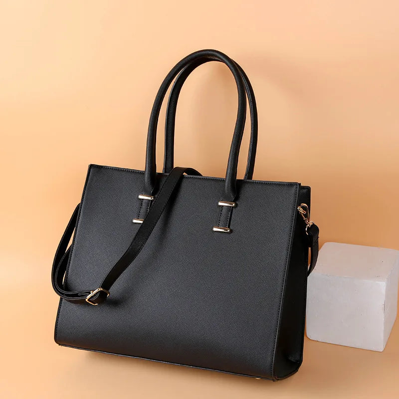 Women's Large Capacity Cross Pattern Handbag Guangzhou Shoulder Crossbody Laptop Briefcase