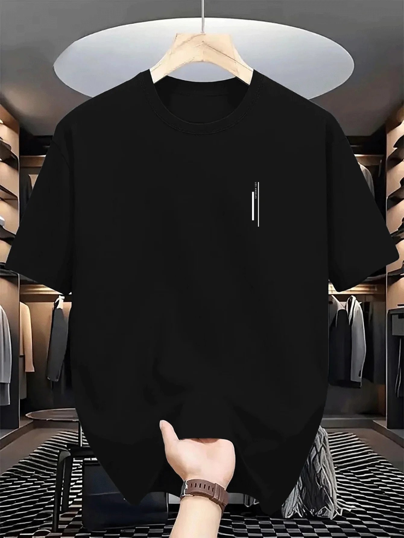 Men's round-neck T-shirt und atmungs flexibel und weich, hohe Elastizität, waschbar, cool und bequem, Casual-Stil für den Sommer