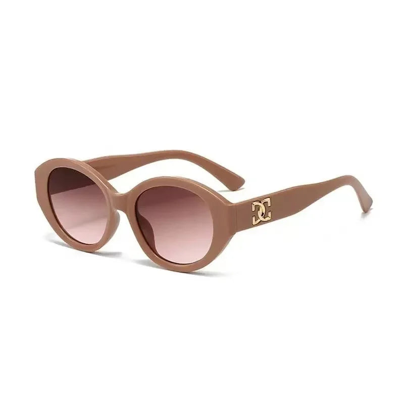 2025 Luxury Brand Men Women Fashion Sunglasses Small Round Designer Glasses Unisex Trending Eyewear Gradient UV400