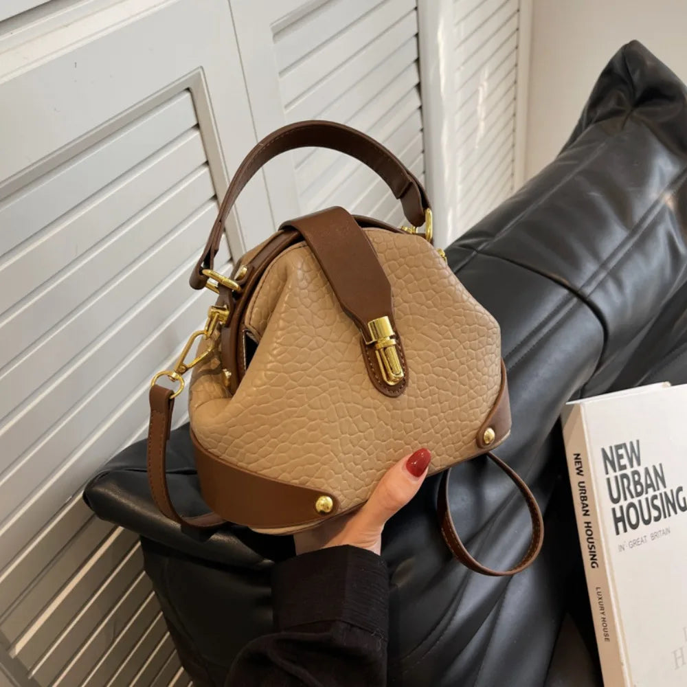 Durable PU Leather Crossbody Bag Versatile Large Capacity Handbag Casual Messenger Bags Women