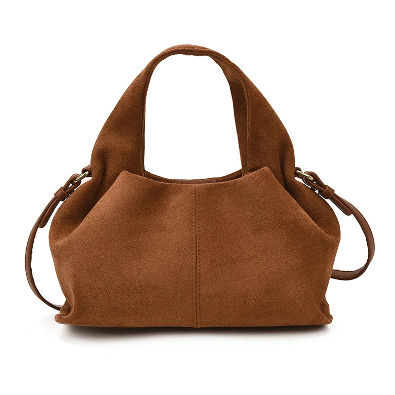 Designer Frosted Mini Handbag Luxury Women's Faux Suede Top-Handle Bags Female Shoulder Crossbody Bags for Women Summer Style