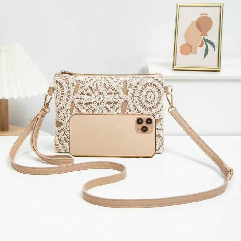 Pattern Hollow Woven Bag，Boho Beach Bags ，Premiun Style Crossbody Bag For Ladies，Vacaition Outfits Women,Travel Must Haves