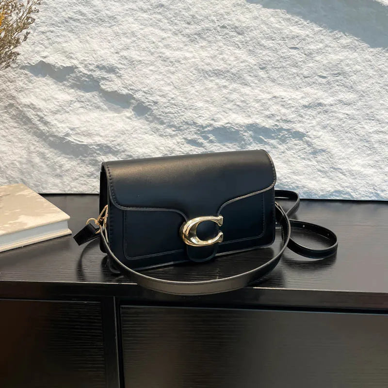 Sac femme à motif hirondelle, sac sous-bras uni tendance, sac à main rétro minimaliste, bandoulière et sac croisé polyvalent