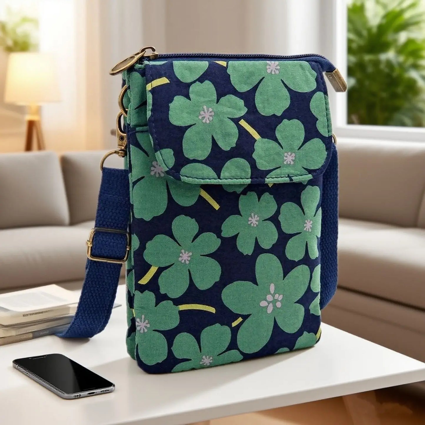 Casual single-shoulder storage, ID bag, phone bag, outdoor portable, fashionable crossbody, multi-layered and versatile