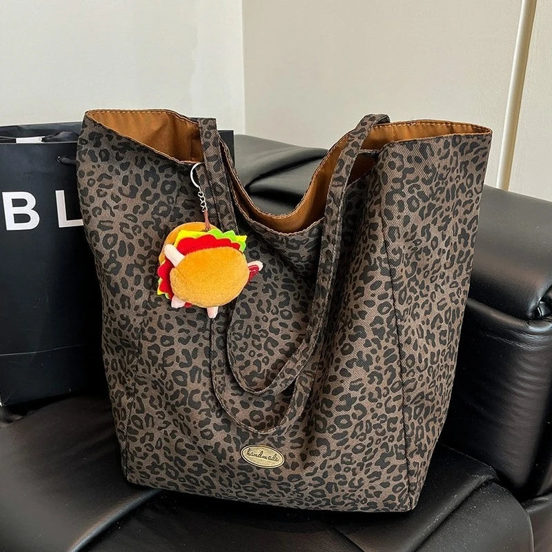 Ladies Large Capaci Casual Commuter Tote Bag 2026 New Summer Faion ular Leopard Print Cloth oulder Bag purses and handbags