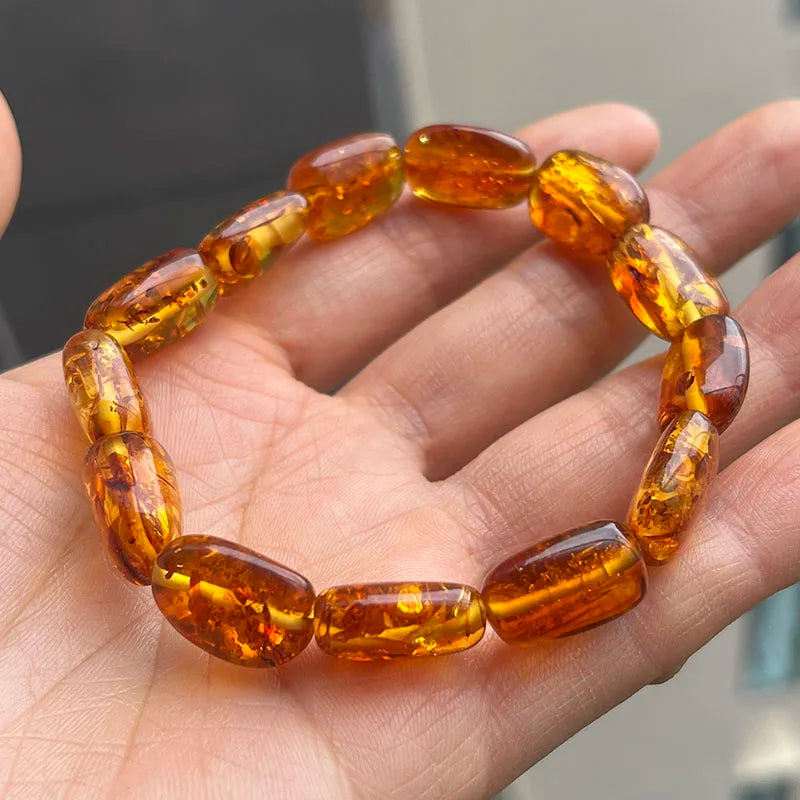 2026 New Natural Amber Bracelets for Women Trendy 100% Genuine Irregular Original Piebald Top Quality Baltic Real Fine Jewelry