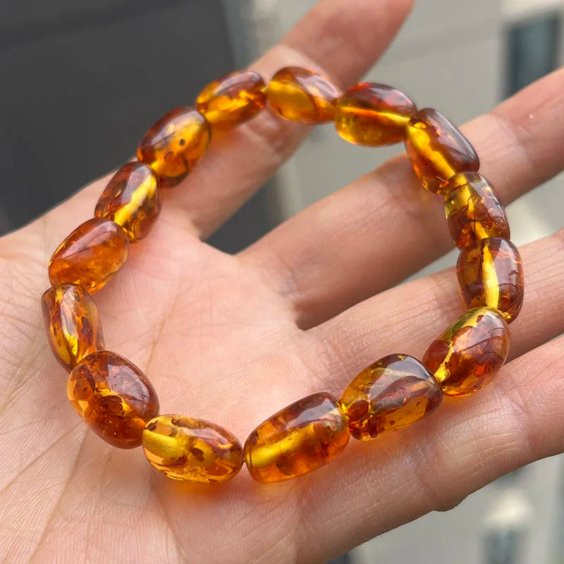 2026 New Natural Amber Bracelets for Women Trendy 100% Genuine Irregular Original Piebald Top Quality Baltic Real Fine Jewelry