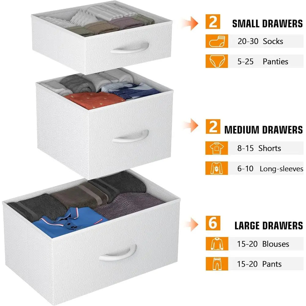 White Wooden Top Chest with Side Drawers, Hooks for Bedroom, Living Room, or Hallway