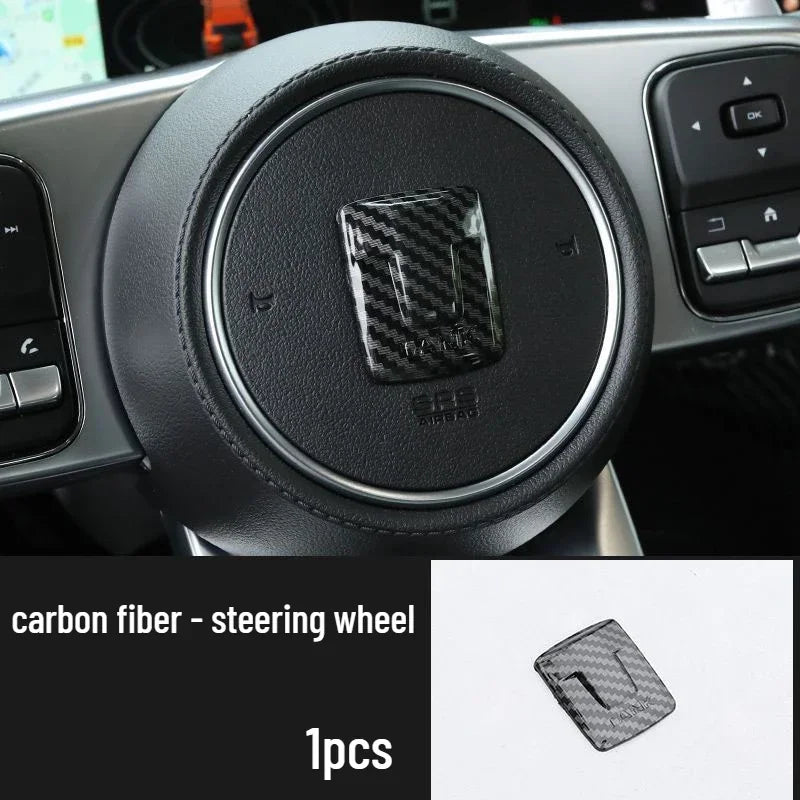 For TANK 300 Emblem Front Steering Wheel Car Wheel Sticker Badge Decals Trim Styling Accessories for Great Wall GWM WEY TANK 300