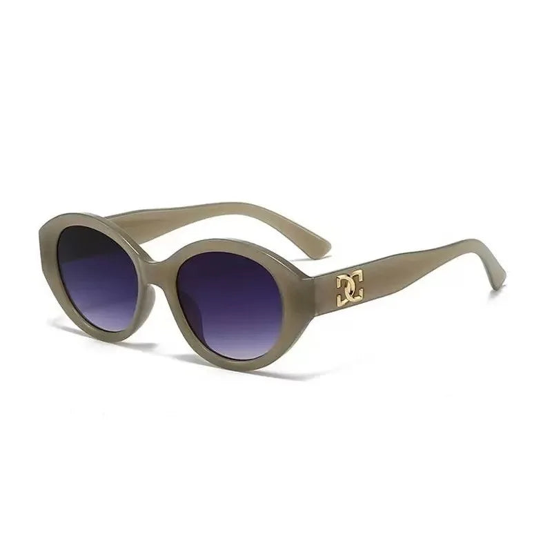 2025 Luxury Brand Men Women Fashion Sunglasses Small Round Designer Glasses Unisex Trending Eyewear Gradient UV400