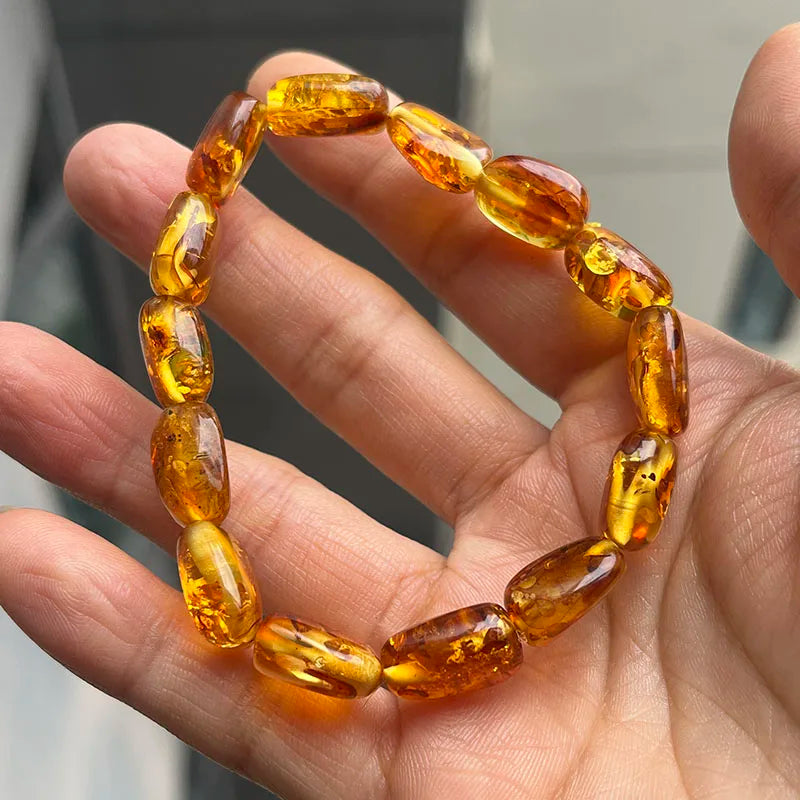 2026 New Natural Amber Bracelets for Women Trendy 100% Genuine Irregular Original Piebald Top Quality Baltic Real Fine Jewelry