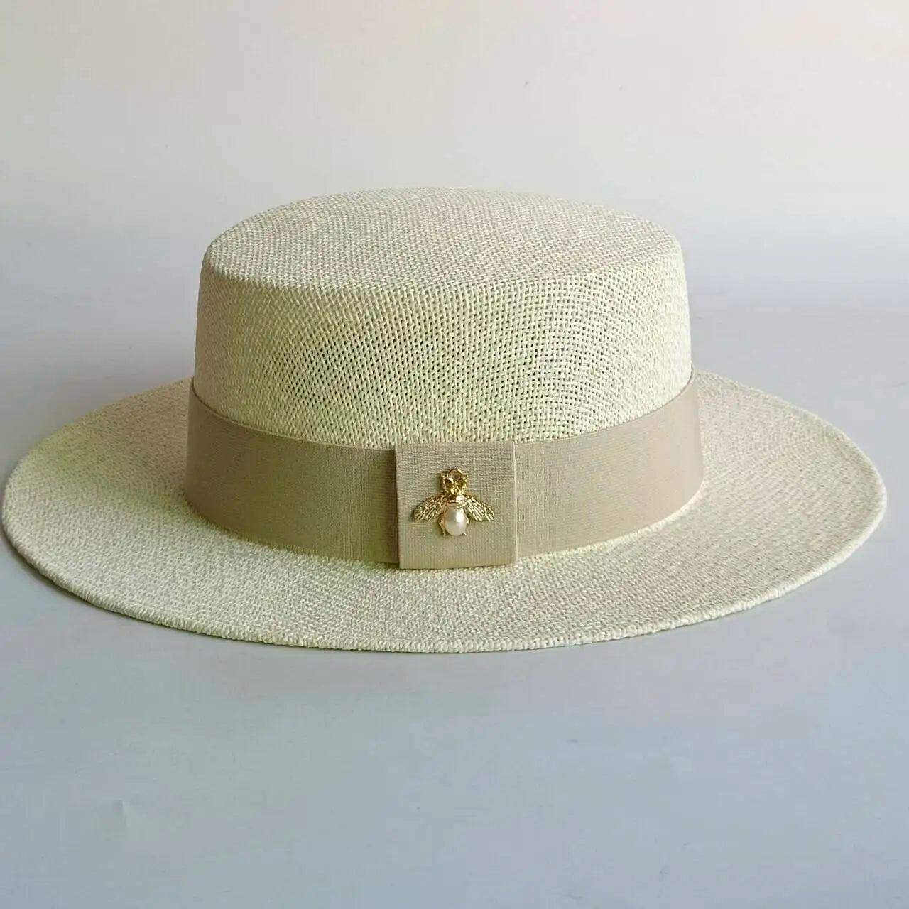 French Straw Hat Elegant Women's Outdoor