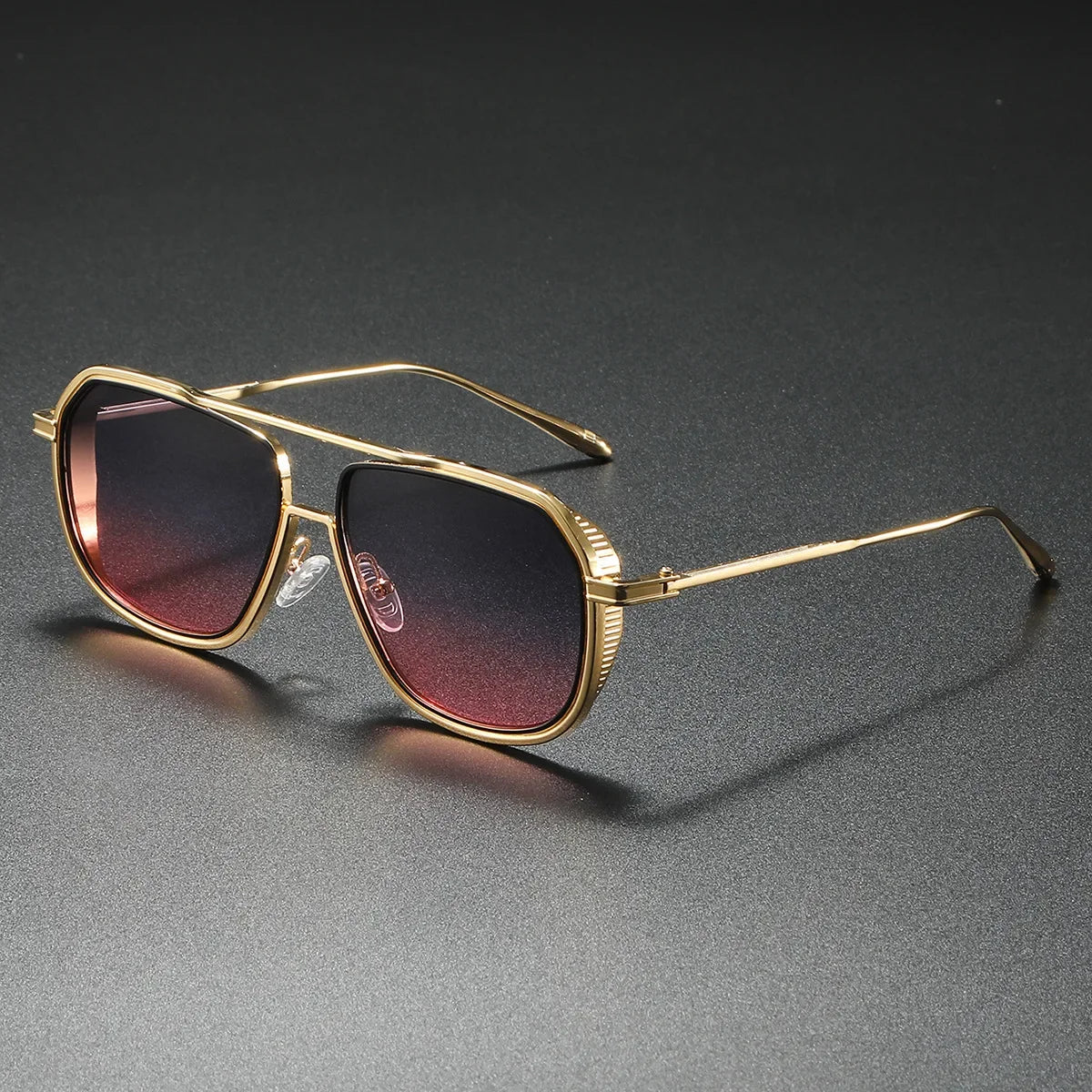 Ins Popular Unisex Pilot Frame Casual Gradient Trendy Sunglasses For Men Outdoor Driving Fishing Vacation Accessories
