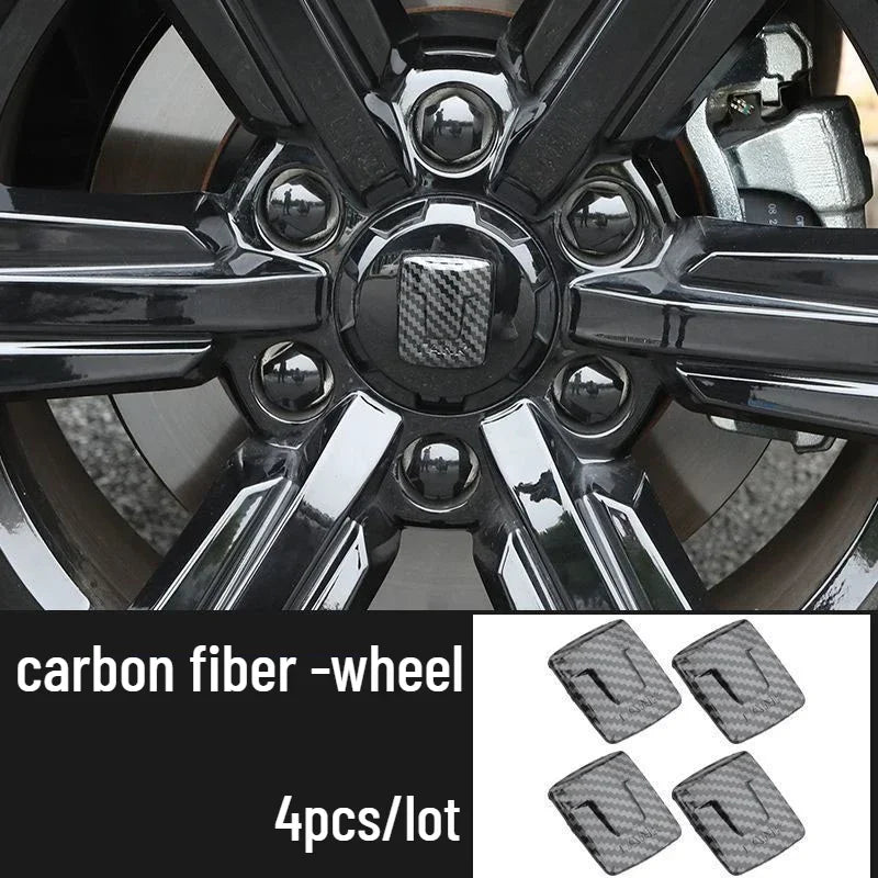 For TANK 300 Emblem Front Steering Wheel Car Wheel Sticker Badge Decals Trim Styling Accessories for Great Wall GWM WEY TANK 300