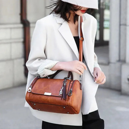Tassel Boston Bag – Large Capacity