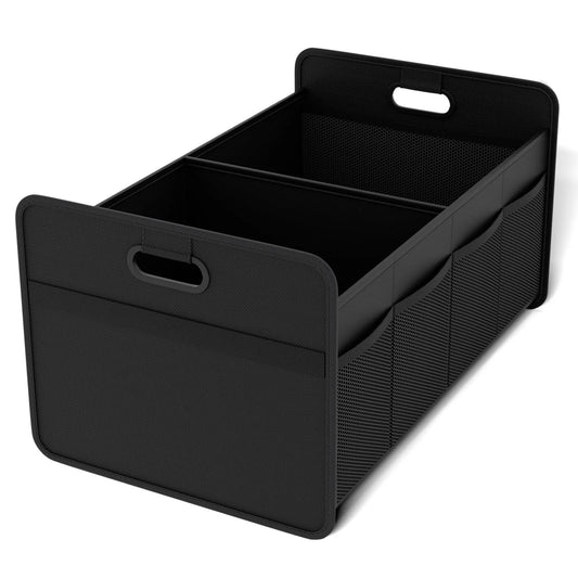 40L Foldable Portable Car Storage Box with Side Net, Car Trunk Organizer, Camping Outing Storage Box, Space-Saving Multi-Functional Storage Box, Non-Food Contact