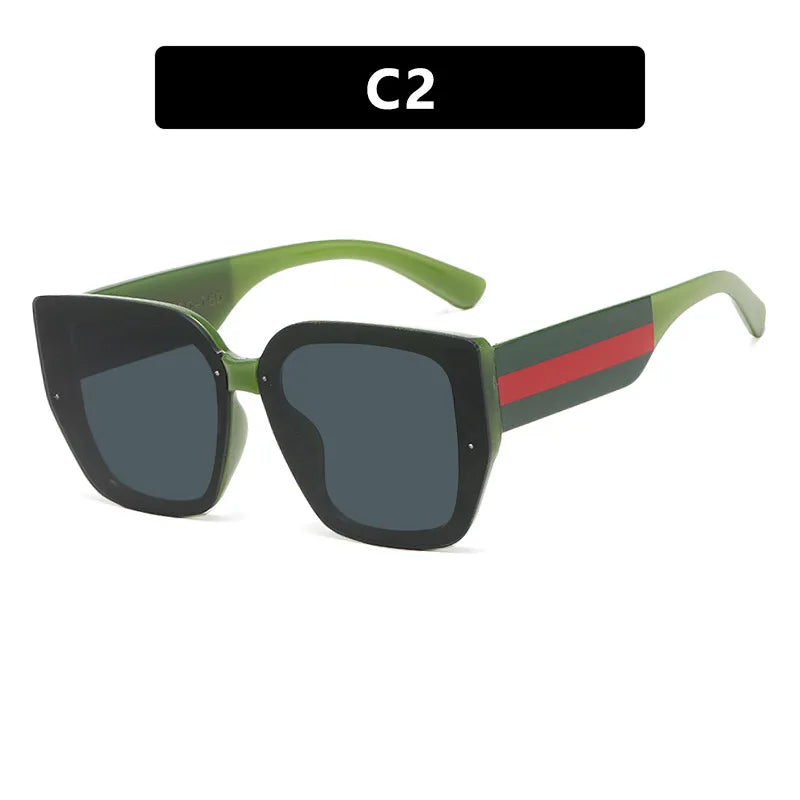 Polygonal  Mix Color Sunglasses Irregular 2024 New Women Sunglasses Retro Fashion Concave Shape Girls Eyewear Luxury Designer