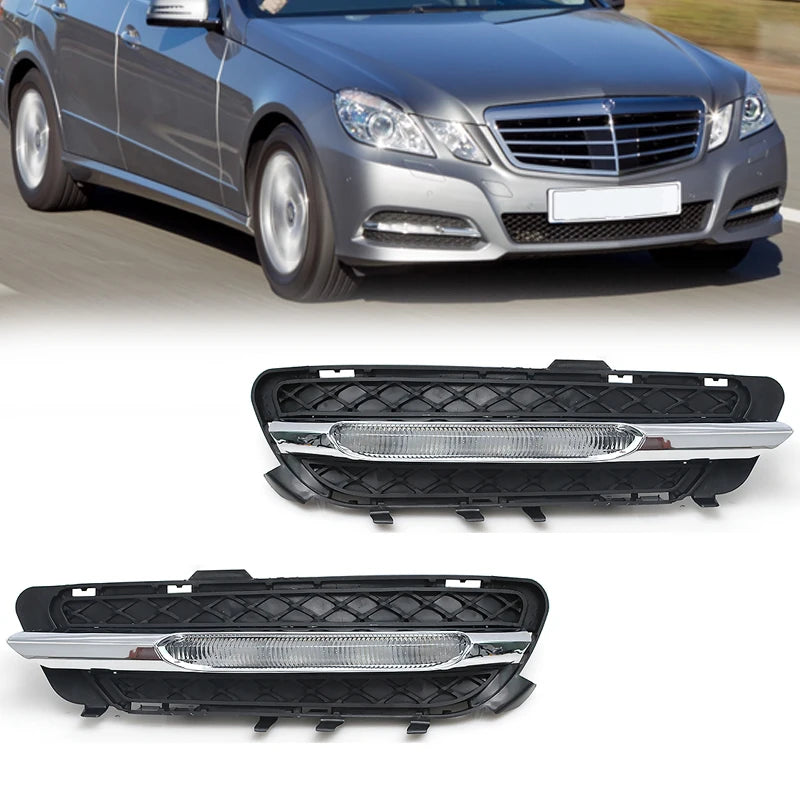 Car Front LED Daytime Running Lights DRL Fog Light For Mercedes Benz WE-CLASS W212 2009 2010 2011 2012 2128851574 2128851674