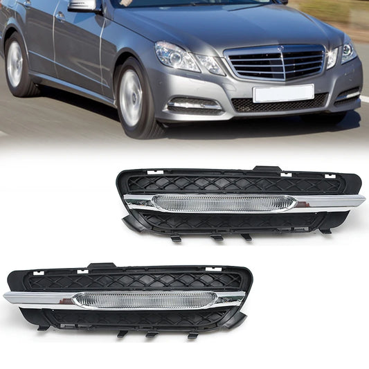 Car Front LED Daytime Running Lights DRL Fog Light For Mercedes Benz WE-CLASS W212 2009 2010 2011 2012 2128851574 2128851674