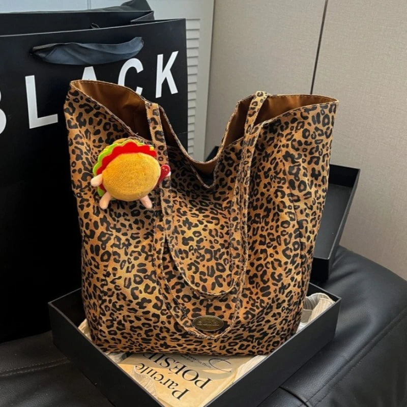 Ladies Large Capaci Casual Commuter Tote Bag 2026 New Summer Faion ular Leopard Print Cloth oulder Bag purses and handbags