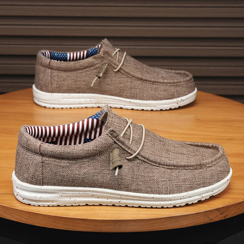 Men's Mesh Loafers Autumn Mens Vulcanized Shoes Breathable