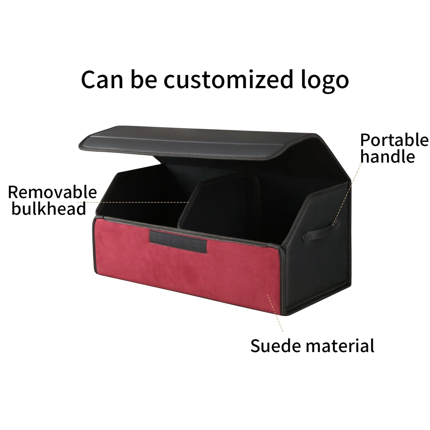 Car trunk storage box Big capacity  Auto Multifunctional suede car Folding For Emergency Storage Box