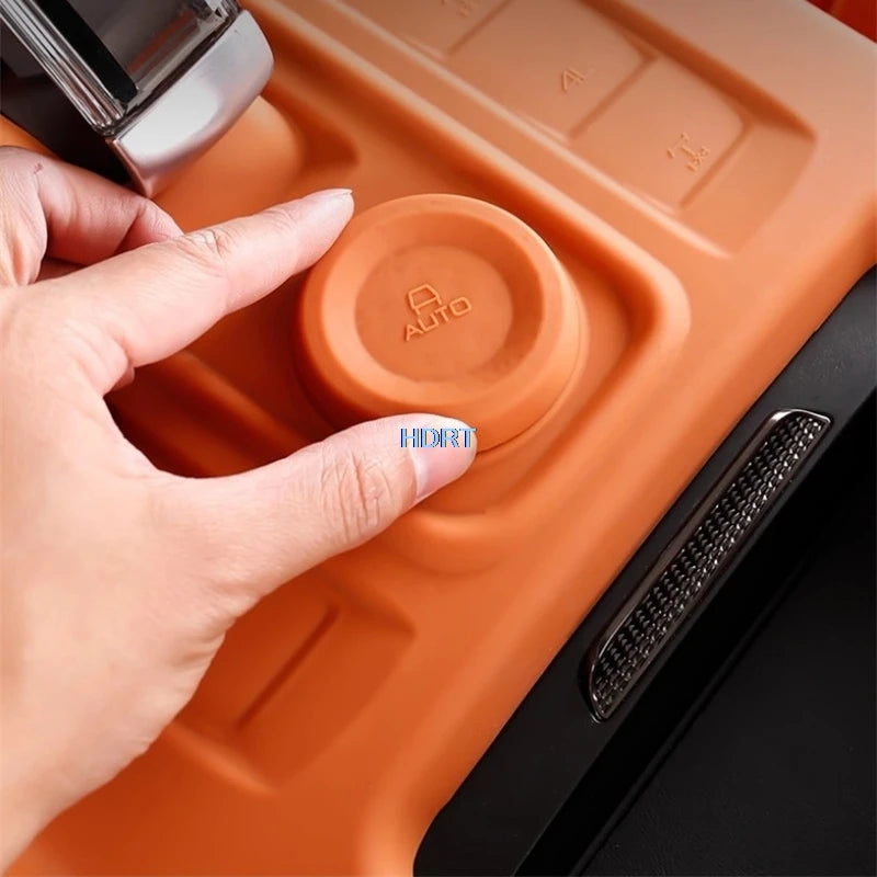 Car Styling Central Control Panel Gear Shift Armrest Storage Box Water Cup Pad Dust Cover Accessories For GWM Haval H9 2024 +