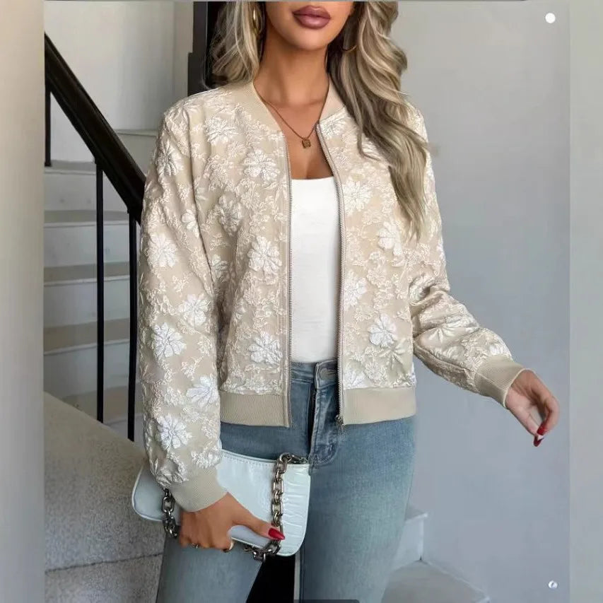 2026 New Mini Flared Blazer Women's Short Sleeve Lightweight Jacket for Spring and Autumn, Stylish Baseball Coat, Versatile Casu