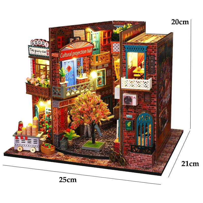 Wooden Miniature Doll House 3D Puzzle Assembly