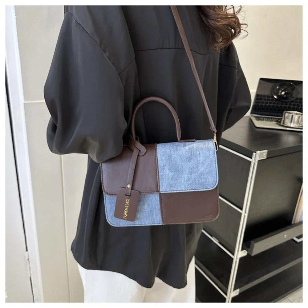 Durable PU Leather Crossbody Bag Versatile Large Capacity Handbag Casual Messenger Bags Women