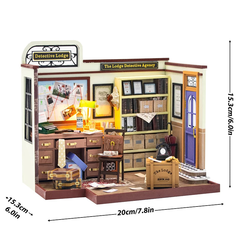 Wooden Miniature Doll House 3D Puzzle Assembly