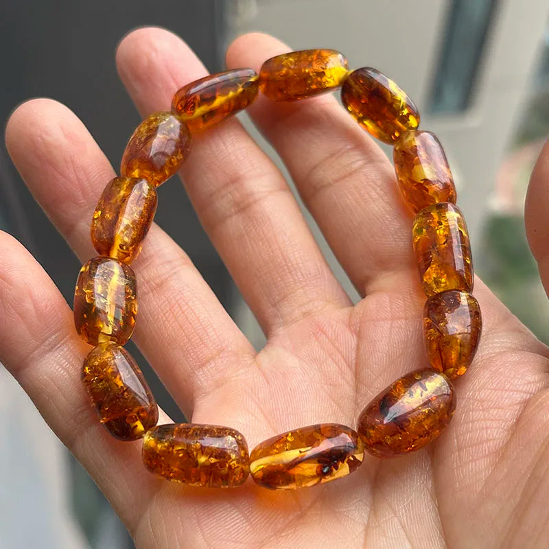 2026 New Natural Amber Bracelets for Women Trendy 100% Genuine Irregular Original Piebald Top Quality Baltic Real Fine Jewelry