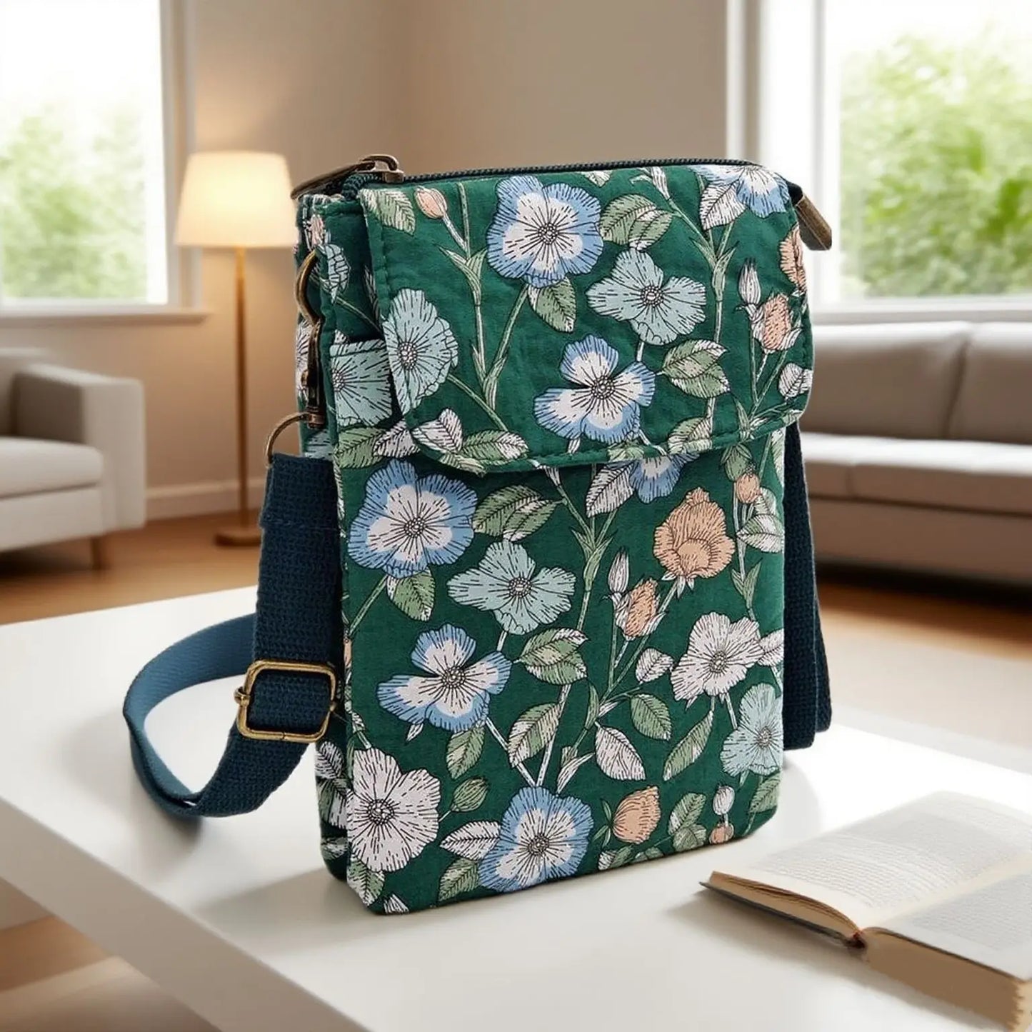 Casual single-shoulder storage, ID bag, phone bag, outdoor portable, fashionable crossbody, multi-layered and versatile