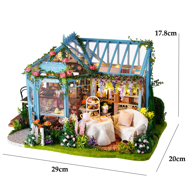 Wooden Miniature Doll House 3D Puzzle Assembly