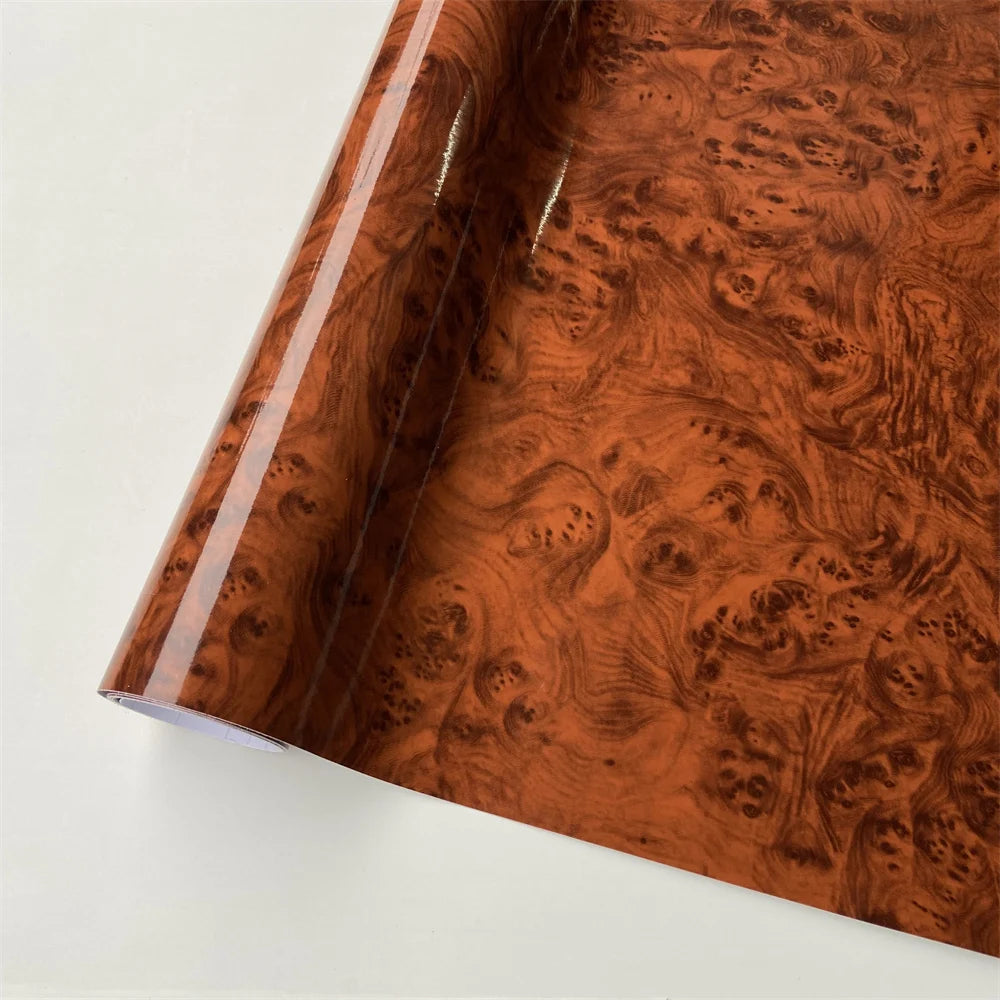 PVC Self Adhesive Wood Vinyl Wrap Car Sticker Interior Furniture Bubble Free Wooden Textured Grain Decorative Film Cabinet