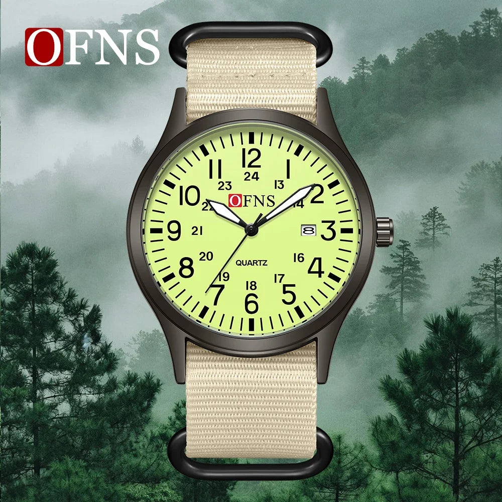 Fashion OFNS7200 Leisure Student Quartz Watch Waterproof Calendar Night Light Women's Watch 2026