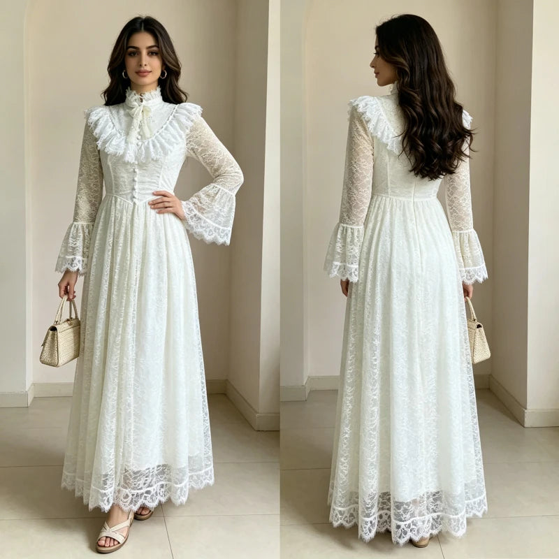 Dress  Jalabiya Vestidos Ramadan Muslim Robe Dubai