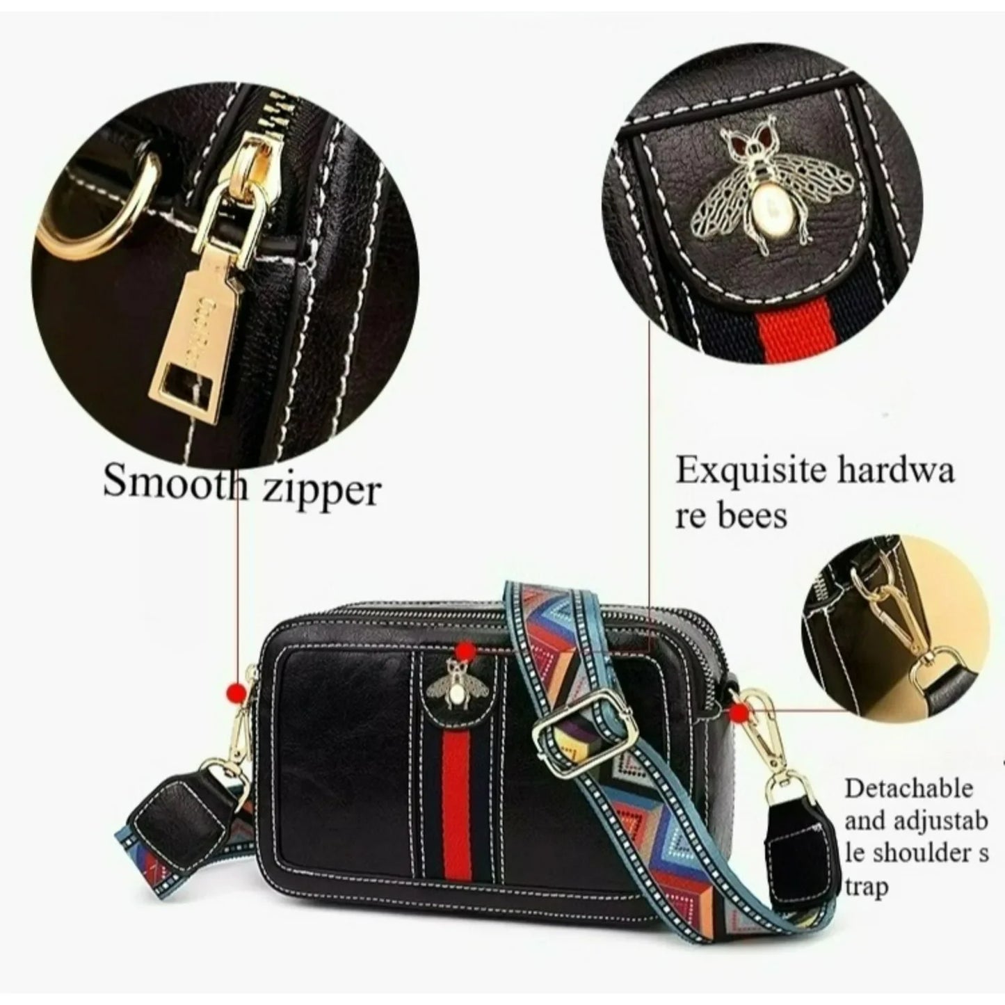 Luxury  Bags Small Bee Crossbody Purse for Women