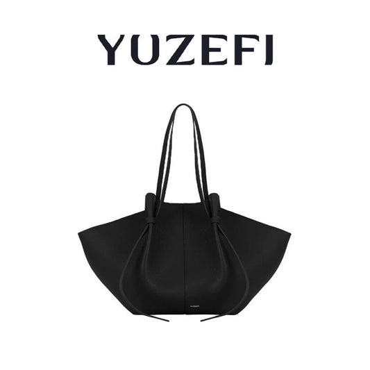 Yuzefi Women Shoulder Bag Solid Color Leather Simple Atmospheric Design Large Capacity Women Crossbody Multifunctiona Handbag