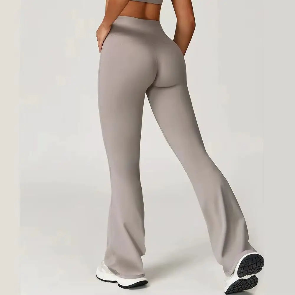 Women Yoga Pants Sports Flared Leggings Women Breathable Latin Dance Pants Women Fitness Bell-Bottoms Casual Tummy Tuck Pants