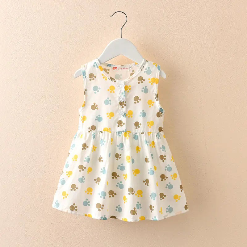 Girls' Dress Summer 100% Cotton Baby Sundress 1-7 Years Kids Princess Dress