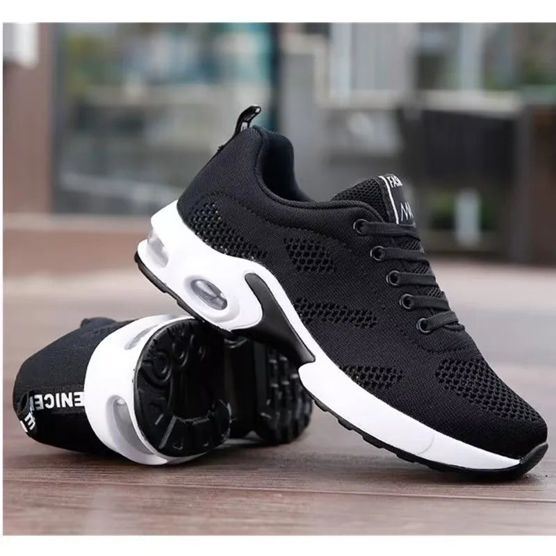 Women's casual sports shoes with breathable and comfortable mesh, thick soles, versatile and fashionable casual sports shoes