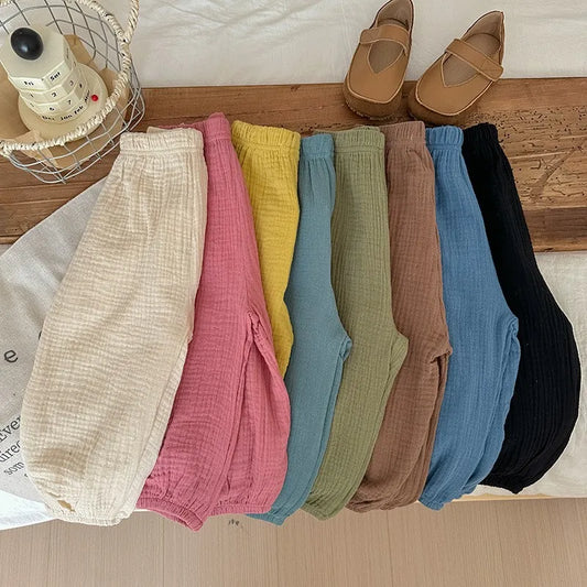 Solid Color Simple Children's Pants Summer Clothing