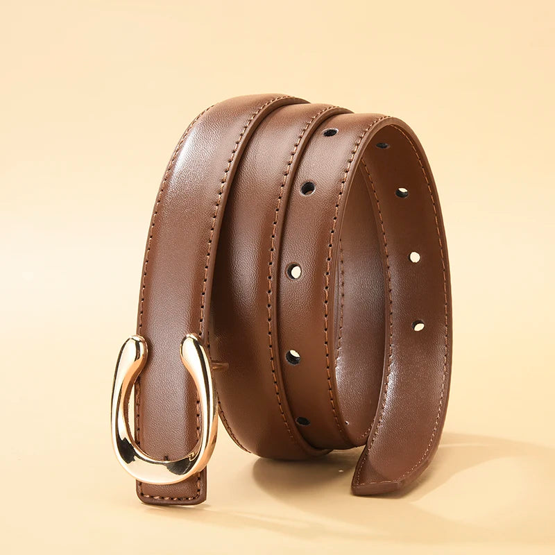 2-3pcs Fashion C-buckle Belt Simple Women Jeans Skirt Automatic Buckle Belt Trendy Women Birthday Party Gifts