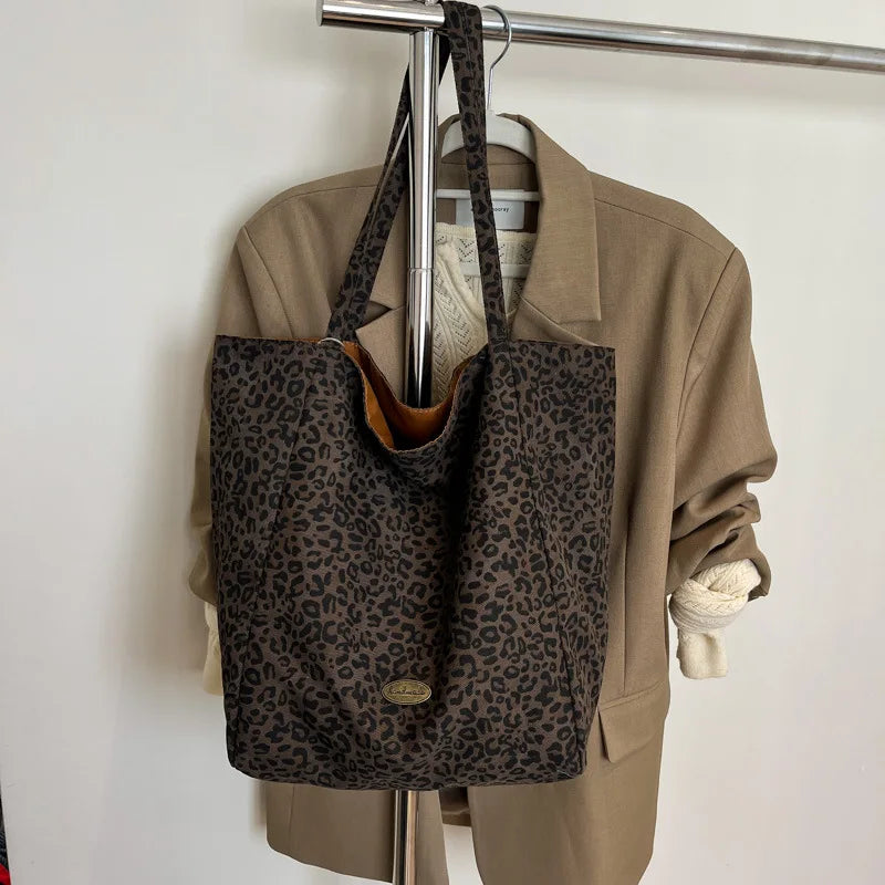 Ladies Large Capaci Casual Commuter Tote Bag 2026 New Summer Faion ular Leopard Print Cloth oulder Bag purses and handbags