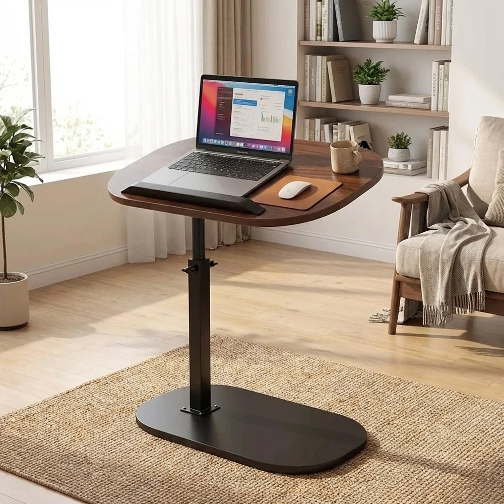 Adjustable Flip-top Laptop Desk Multi-angle Tilting Panel Height Adjustable Folding Portable Standing Side Table for Home Office