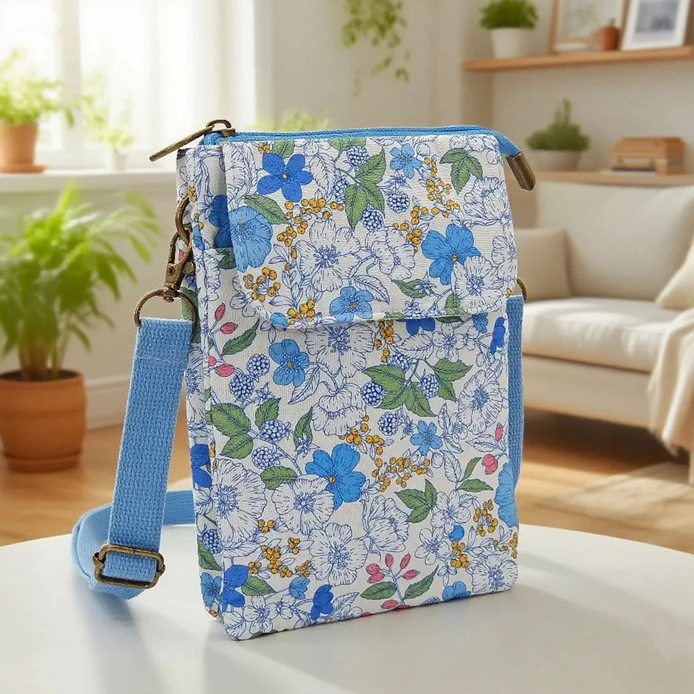 Casual single-shoulder storage, ID bag, phone bag, outdoor portable, fashionable crossbody, multi-layered and versatile